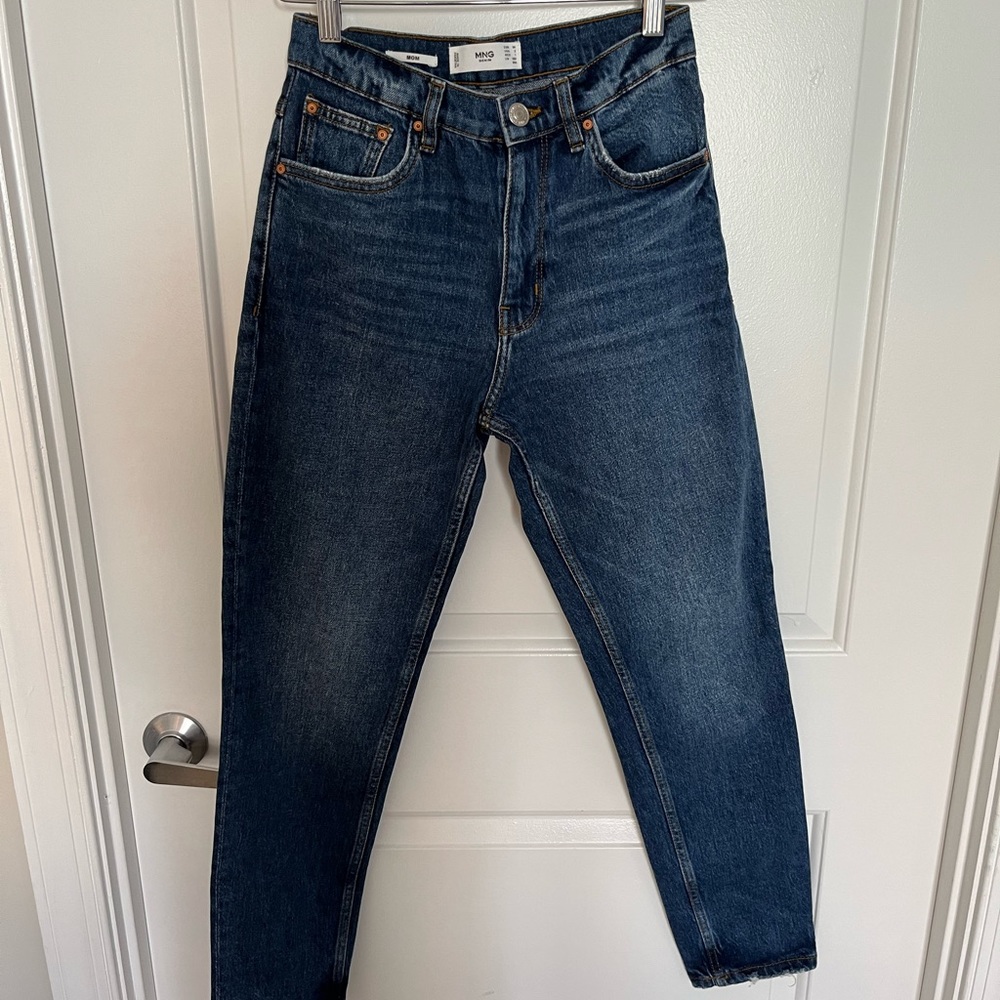 MANGO | High Rise Blue Mom Jeans